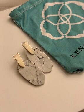 Kendra Scott Aragon Drop Earrings with Gold Accents